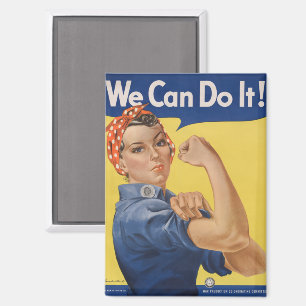 Aimant Rosie le Riveter : Une femme forte pour l'autonomi