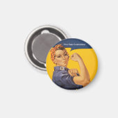 Aimant Rosie the Riveter We Can Do It! Your Text Here (Recto/Verso)