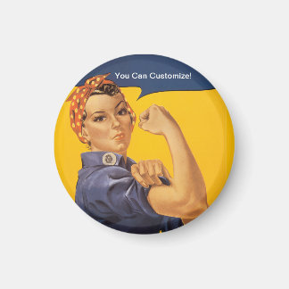 Aimant Rosie the Riveter We Can Do It! Your Text Here