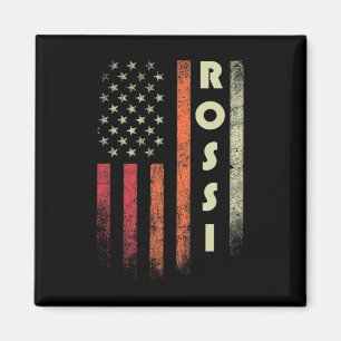 Aimant Rossi Nom Funny Retro Vintage Anniversaire Amériqu