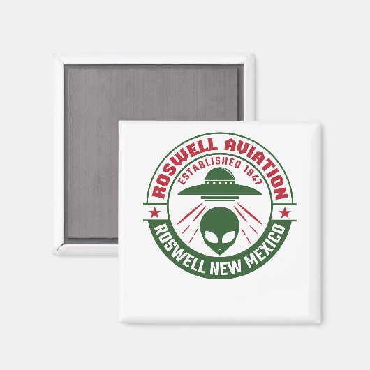 Aimant Roswell Aviation Fondée en 1947 (Recto/Verso)