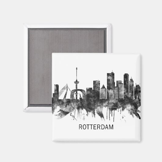 Aimant Rotterdam Pays-Bas Skyline (Recto/Verso)