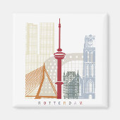 Aimant Rotterdam skyline poster (Devant)