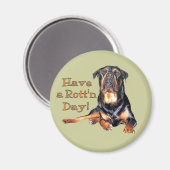 Aimant Rottweiler A Un Jour Rotatif (Recto/Verso)