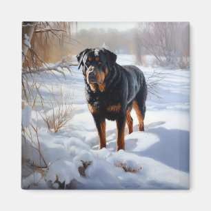 Aimant Rottweiler Laisser neiger Noël