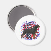 Aimant Rottweiler Patriot (Recto/Verso)
