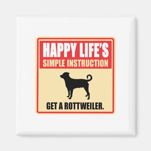 Aimant Rottweiler (Queue non ancrée) (Devant)