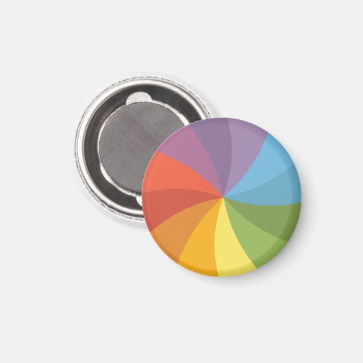 Aimant Roue arc-en-ciel (Recto/Verso)