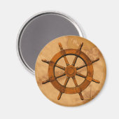 Aimant Roue de bateau en bois (Recto/Verso)