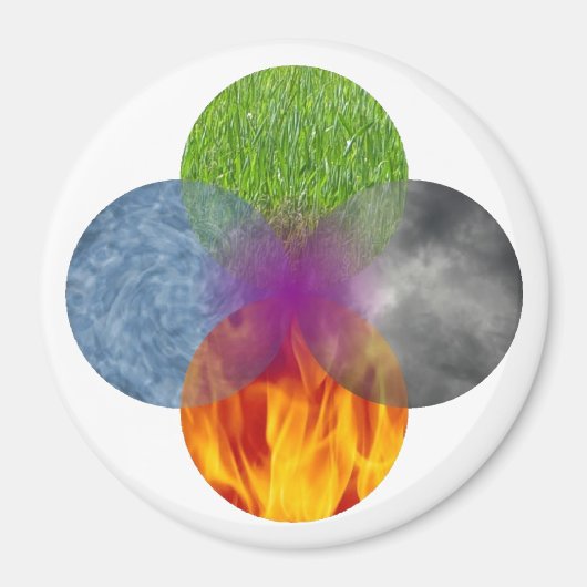 Aimant Roue de l'être - Blanc (Devant)