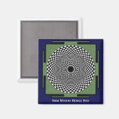 Aimant Roue de méditation de fleurs lotus (Recto/Verso)