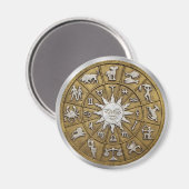 Aimant Roue en laiton Zodiac (Recto/Verso)