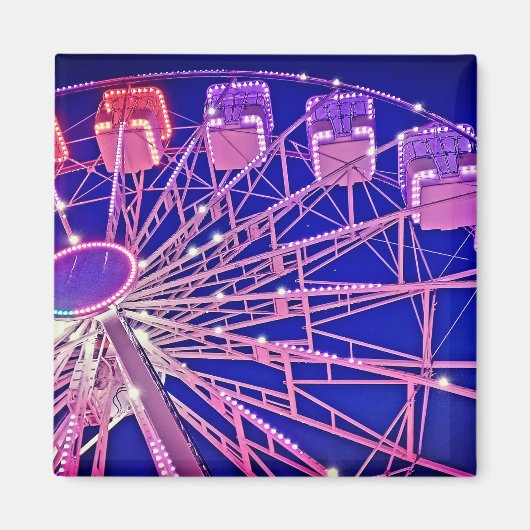 Aimant Roue Ferris rouge et violet (Devant)