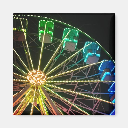 Aimant Roue Ferris verte et bleue (Devant)