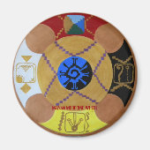 AIMANT ROUE MÉDECINE, ROUE MAYAN MEDECINE (Devant)