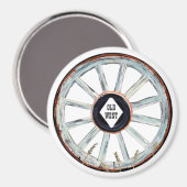 Aimant Roue Old West Wagon (Recto/Verso)