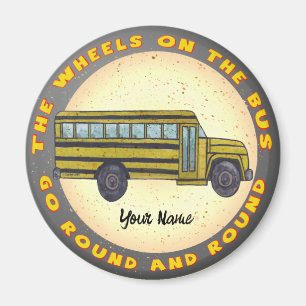 Aimant Roues d'autobus scolaire