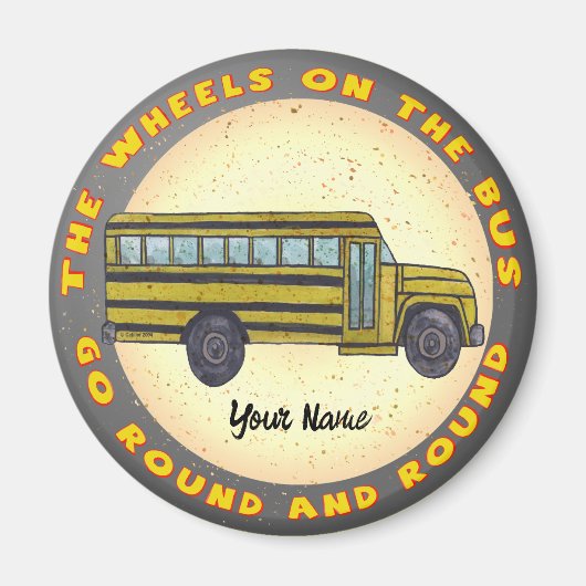 Aimant Roues d'autobus scolaire (Devant)