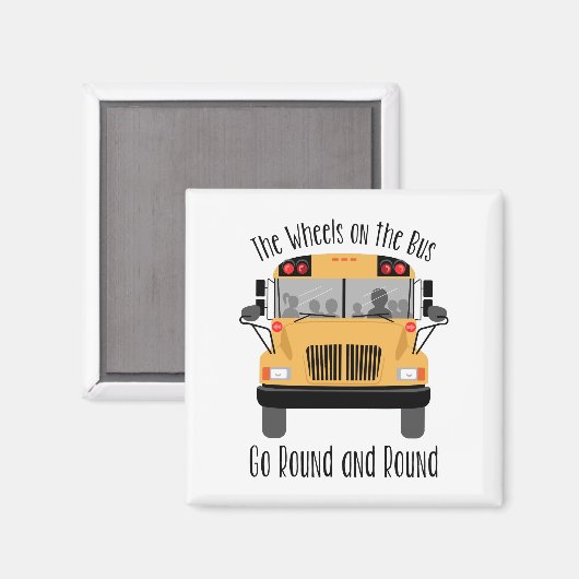 Aimant Roues Sur Le Bus (Recto/Verso)