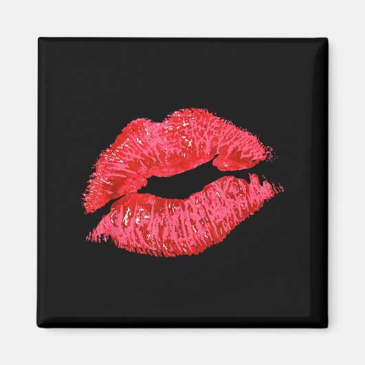 Aimant Rouge à Lèvres Rouge Baiser (Devant)