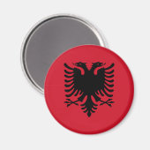 Aimant Rouge aigle albanais (Recto/Verso)