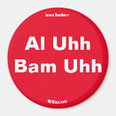 Aimant rouge Al Uhh Bam Uhh (Devant)