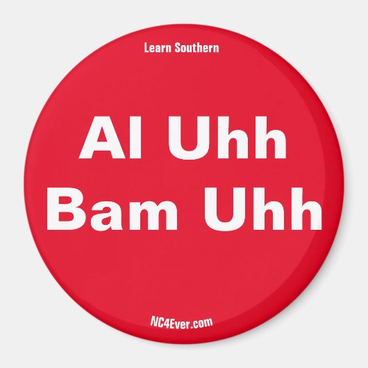 Aimant rouge Al Uhh Bam Uhh (Devant)