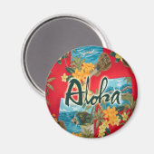 Aimant Rouge Aloha (Recto/Verso)