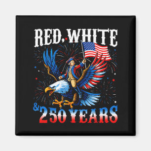 Aimant Rouge Blanc 250 Ans Anniversaire États-Unis pour H