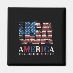 Aimant Rouge Blanc Bleu États-Unis Amérique 4 Juillet Pat