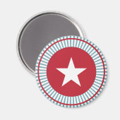Aimant Rouge Blanc & Bleu Étoiles et rayures (Recto/Verso)