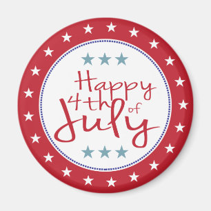 Aimant Rouge Blanc & Bleu Étoiles et rayures