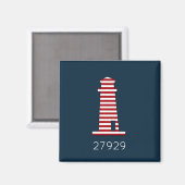 Aimant Rouge Blanc Bleu Nautique Lighthouse Beach Code po (Recto/Verso)