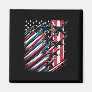 Aimant Rouge Blanc Bleu Patriotique Drapeau Usa Avions De