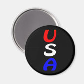 Aimant Rouge, Blanc & Bleu USA (Recto/Verso)