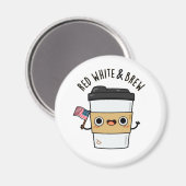 Aimant Rouge Blanc Et Brûler Drôle Drapeau Américain Pun  (Recto/Verso)