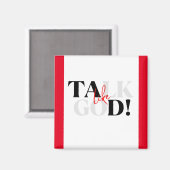 Aimant rouge, blanc et noir (Recto/Verso)