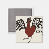 Aimant rouge coq (Recto/Verso)