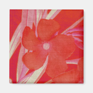 Aimant rouge de fleur