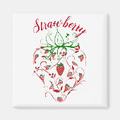 Aimant rouge de Strawberry (Devant)