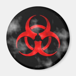 Aimant rouge de tabagisme de symbole de Biohazard
