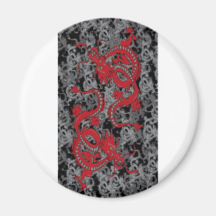 Aimant Rouge d'oin de dragon de Ying Yang - nouvelle
