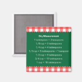 Aimant Rouge en vichy vert à mesure sèche graphique aide- (Recto/Verso)