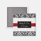 Aimant rouge Enregistrer l'aimant de date (Recto/Verso)