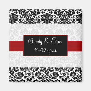 Aimant rouge Enregistrer l'aimant de date