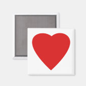 Aimant Rouge et Blanc Love Heart Design. (Recto/Verso)