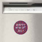 Aimant Rouge Et Bleu 4 juillet Joyeux (In Situ (Lave-vaisselle))