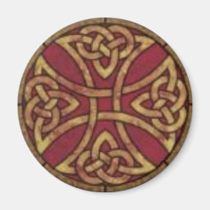 Aimant Rouge et noeud de Celtic d'or