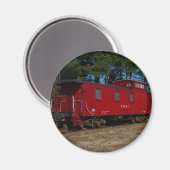 Aimant rouge et orange Caboose (Recto/Verso)