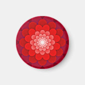 Aimant Rouge Floral Mandala-58566 (Devant)